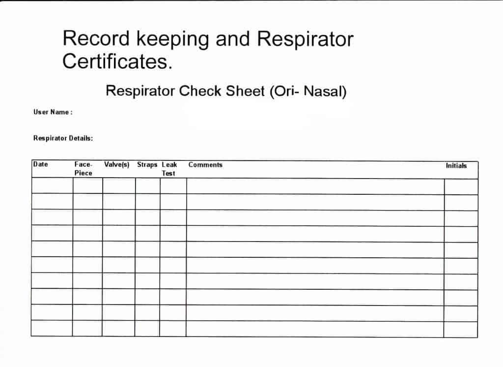 Example RPE examination record